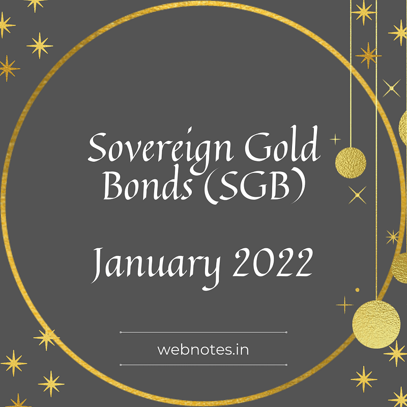 SGB Sovereign Gold Bonds- January 2022 Tranche